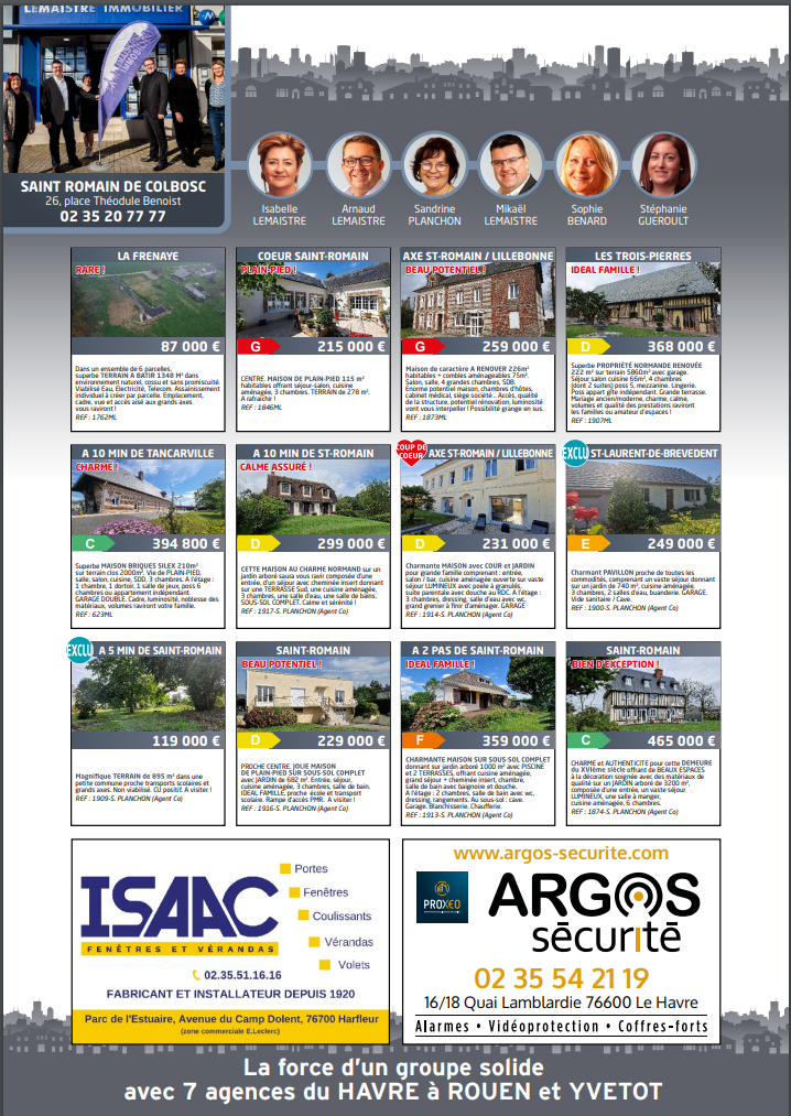 LEMAISTRE IMMOBILIER SAINT ROMAIN DE COLBOSC