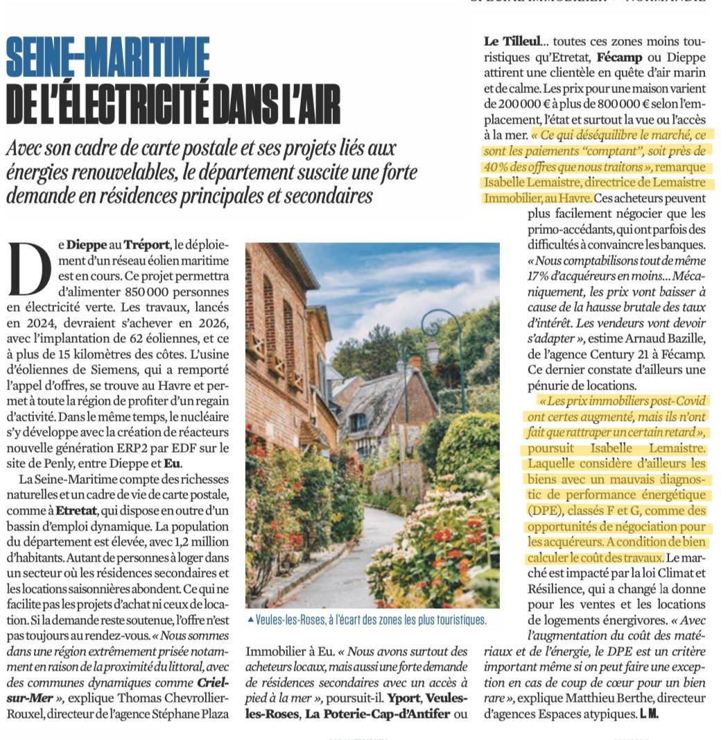 marche immobilier seine maritime normandie